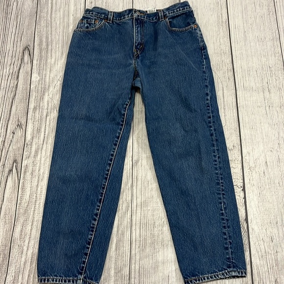 Levi’s 550 Vintage Relaxed Fit Tapered Leg Denim Women’s Jeans Size 14 Petite - Picture 4 of 12